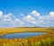 Quiet small lake among prairies