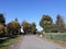 Quiet street in the city of Storkow in Germany ay