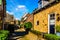 Quiet street in the historic Dutch Fishing Village of Bunschoten-Spakenburg