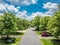 Quiet street in small american town