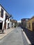 The quiet streets of the island\\\'s capital Santa Cruz de la Palma. Vintage balconies, beautiful houses, paving stones