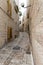 Quiet streets of Jerusalem. Pedestrian street Habad in old city of Jerusalem, Israel