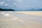 The quiet waves go in coral sands beach at Phang Nga Bay