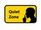 Quiet Zone yellow sign