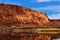 Quietly flowing Colorado river near Lees Ferry landing, Page, AZ, USA