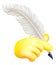 Quill Feather Ink Pen Hand Emoji Cartoon Icon
