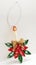 Quilling mistletoe and candle Christmas ornament