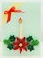 Quilling mistletoe and Christmas candle card