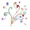 Quilling paper exploding party popper designs