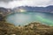 Quilotoa lake in Ecuador