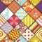 Quilt block seamless pattern