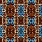 Quilt-Inspired Leopard Spot Pattern. A quilt-like pattern with transformed leopard spots in vivid colors