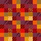 Quilt. Patchwork in warm autumn colors. Ethnic boho seamless pattern.