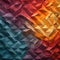 Quilted Abstract Design: Tonalist Colors And Folded Planes