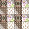 Quilted, boho seamless pattern, patchwork, rustic style. Background texture, wallpaper, wrapping in retro