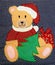 Quilted Christmas teddy bear