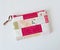 Quilted patchwork zipper pouch over white