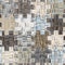 Quilted pattern with grunge striped and checkered square elements