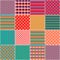 Quilting design. Colorful background. Seamless patchwork pattern