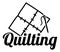 Quilting textile and needle icon