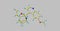 Quinine molecular structure isolated on grey