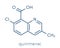 Quinmerac herbicide molecule. Skeletal formula