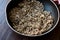 Quinoa Bulgur Chia Food Mix in Pan / Fiber Food.