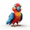 Quirky Animated Parrot: Photorealistic 3d Pixar Illustration