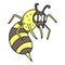 quirky comic book style cartoon wasp