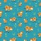 Quirky cows seamless pattern