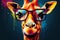 Quirky Giraffe glasses. Generate Ai