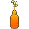 quirky gradient shaded cartoon mustard bottle