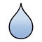 quirky gradient shaded cartoon rain drop