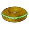 quirky hand drawn cartoon bagel