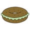 quirky hand drawn cartoon bagel