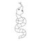 quirky line drawing cartoon snake