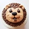 Quirky Lion Cake With Distinctive Nose And Sharp Prickly Decor