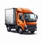 Quirky Manga Art Orange Delivery Truck Illustration