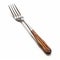 Quirky Streaked Stainless Steel Fork With Wooden Handle