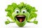 Quirky Vegetable Mascot 3D Lettuce Character