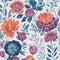 Quirky watercolor floral pattern with a whimsical touch. AI-Generative