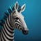 Quirky Zebra Figurine With Blue Feathers And Inventive Character Design