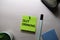 Quit Drinking text on sticky notes isolated on office desk