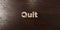 Quit - grungy wooden headline on Maple - 3D rendered royalty free stock image