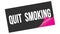 QUIT  SMOKING text on black pink sticker stamp