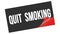 QUIT  SMOKING text on black red sticker stamp