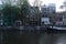 Quite canal from Amsterdam with boats