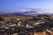 Quito downtown view at twilight