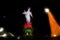 QUITO, ECUADOR - AUGUST 8, 2014: La Virgen de El Panecillo statue in the city center photographed at night Quito is an