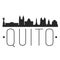 Quito Ecuador. City Skyline. Silhouette City. Design Vector. Famous Monuments.